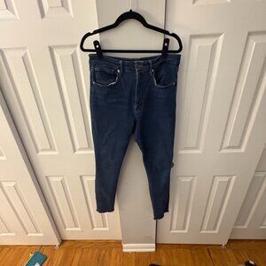 Good American Good Waist Skinny Jeans Blue Stretch GWFH941T Blue387